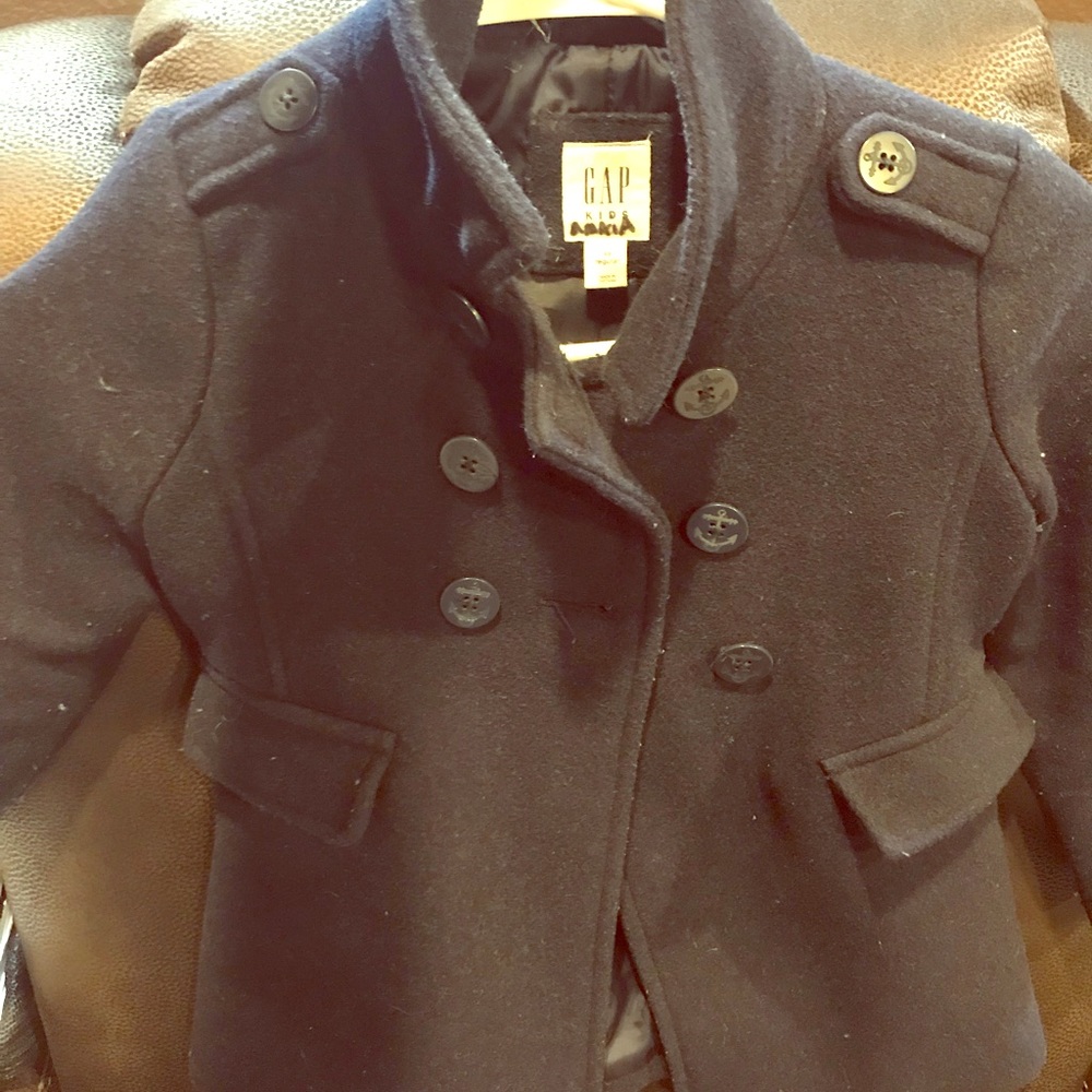 Navy blue peacoat